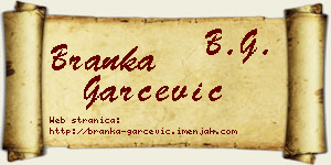 Branka Garčević vizit kartica